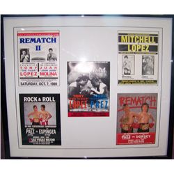 CUSTOM FRAMED LOT OF 5 OLDER BOXING PROGRAMS