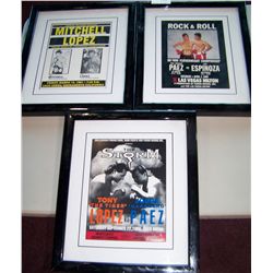 LOT OF (3) FRAMED OLDER FIGHT PROGRAMS