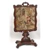 Image 1 : A Victorian Rosewood Firescreen, carved and p...