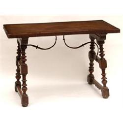 An Early 19th Century Spanish Walnut Table, t...