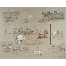 A Modern Snaffles Coloured Print, Sport in th...