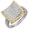 Image 1 : Natural 1.25 ctw Diamond Engagement Ring 10K Multi tone Gold