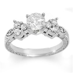 Natural 1.14 ctw Diamond Ring 14K White Gold