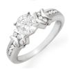 Image 1 : Natural 1.10 ctw Diamond Ring 14K White Gold