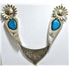 Image 3 : Navajo Turquoise Sun Face Sterling Silver Necklace with Pins - Nelson Morgan