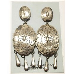 Navajo Sterling Silver Post Earrings - Sam Tso