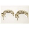 Image 3 : Zuni Multi-Stone Inlay Sterling Silver Half-Ring Post Earrings - Grace Nyamutowa
