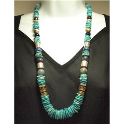 Navajo Turquoise & Multi-Stone Necklace - Tommy Singer