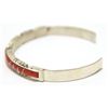 Image 3 : Zuni Coral Overlay Sterling Silver Cuff Bracelet - Sheldon Lalio
