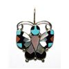 Image 1 : Zuni Multi-Stone Small Butterfly Pendant