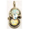 Image 1 : Zuni Opal Sterling Silver Snake Charm Pendant - Effie Calavaza