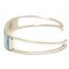 Image 3 : Zuni Light Blue Opal Inlay Sterling Silver Cuff Bracelet - Cheryl Siutza