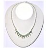 Image 1 : Navajo Turquoise Sterling Silver Mini Squash Blossom Necklace - Larry Curley