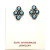 Image 1 : Zuni Turquoise Sterling Silver Post Earrings - Iva Booqua