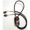 Image 1 : Zuni Multi-Stone Inlay Mud Head Kachina Sterling Silver Bolo Tie - Beverly Etsate