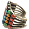 Image 3 : Old Pawn Navajo Multi-Stone Sterling Silver Cuff Bracelet - Kirk Smith
