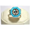 Image 1 : Zuni Multi-Stone Sun Face Spinner Men's Ring - Don Dewa