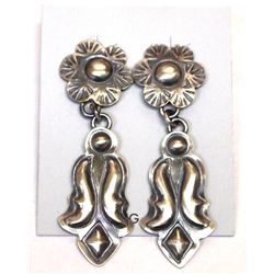 Navajo Sterling Silver Flower Post Earrings - Tim Yazzie