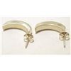 Image 3 : Zuni Multi-Opal Inlay Sterling Silver Quarter-Ring Post Earrings - Verda Chavez