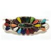Image 1 : Navajo Multi-Stone Sterling Silver Cuff Bracelet - Renee Williams