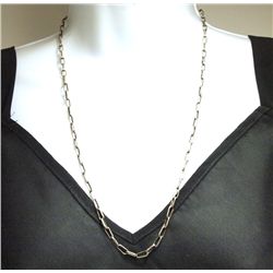 Navajo 24" Sterling Silver Handmade Heavy Link Necklace Chain - Sally Shirley