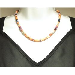 Navajo Spiny Oyster & Multi-Stone Necklace - Tommy Singer
