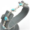 Image 1 : Zuni Turquoise Turtle Link Bracelet - Vernon Waikaniwa
