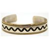 Image 1 : Navajo 12k Gold Fill over Sterling Silver Cuff Bracelet - Tommy Singer