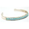 Image 2 : Zuni Turquoise Overlay Sterling Silver Cuff Bracelet - Sheldon Lalio