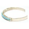 Image 3 : Zuni Turquoise Overlay Sterling Silver Cuff Bracelet - Sheldon Lalio