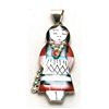Image 1 : Zuni Multi-Stone Inlay Sterling Silver Red Maiden Pendant - Joyce Waseta