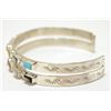 Image 3 : Navajo Multi-Stone Sterling Silver Cuff Bracelet - Ernest & Vivian Bewanika