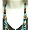 Image 3 : Navajo Turquoise & Multi-Stone 3-Strand Necklace - Tommy Singer