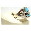 Image 2 : Navajo Turquoise Sterling Silver Snake Men's Ring - Effie Calavaza