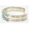 Image 3 : Navajo Turquoise Sterling Silver Cuff Bracelet - Ernest & Vivian Bewanika