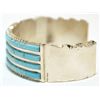 Image 3 : Zuni Turquoise Overlay Sterling Silver Cuff Bracelet - Sheldon Lalio