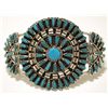 Image 1 : Navajo Turquoise Needlepoint Sterling Silver Cuff Bracelet - Violet Begay