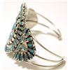 Image 3 : Navajo Turquoise Needlepoint Sterling Silver Cuff Bracelet - Violet Begay