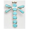 Image 1 : Zuni Turquoise Inlay Sterling Silver Dragonfly Pendant & Pin - Emma Edaakie