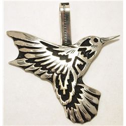 Navajo Sterling Silver Hummingbird Pendant - Richard Singer