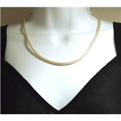 Sterling Silver 19" Thick Round Necklace Chain_- Italy