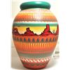 Image 4 : Navajo Painted Monument Valley Etched Pottery - Aaron Watchman