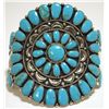 Image 1 : Navajo Turquoise Cluster Sterling Silver Cuff Bracelet - Juliana Williams