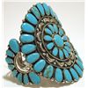 Image 2 : Navajo Turquoise Cluster Sterling Silver Cuff Bracelet - Juliana Williams