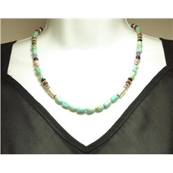 Navajo Turquoise & Multi-Stone Necklace - Tommy Singer