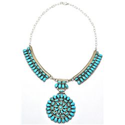 Navajo Turquoise Cluster Necklace - Juliana Williams