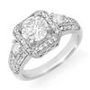 Image 1 : Natural 2.0 ctw Diamond Engagement Ring 14K White Gold