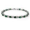 Image 1 : Genuine 5.02 ctw Emerald & Diamond Bracelet White Gold