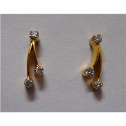 2.01g Earring of Diamond 0.07 Ctw in18kt Yellow Gold