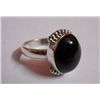 Image 1 : 5.170g Black Onex Gemstone Ring Sterling Silver